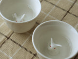 套裝商品 迷你兔一對酒盅套裝 美濃燒
